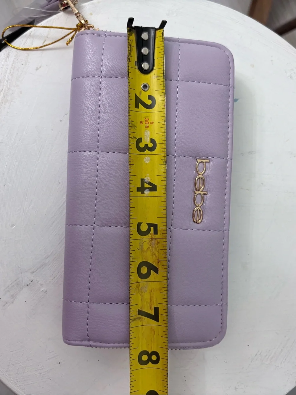 💜 bebe Quilted Lilac Zip-Around Wallet with card holder and wristlet NWT